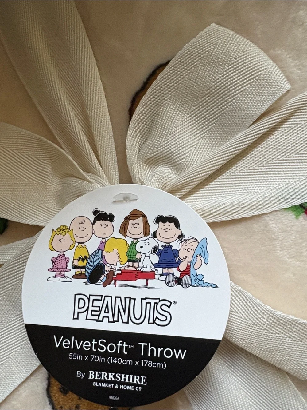 Berkshire blanket peanuts velvet soft holiday throw 55 in by 70in